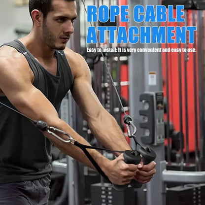 Ergonomic Tricep Rope Pulldown Attachment