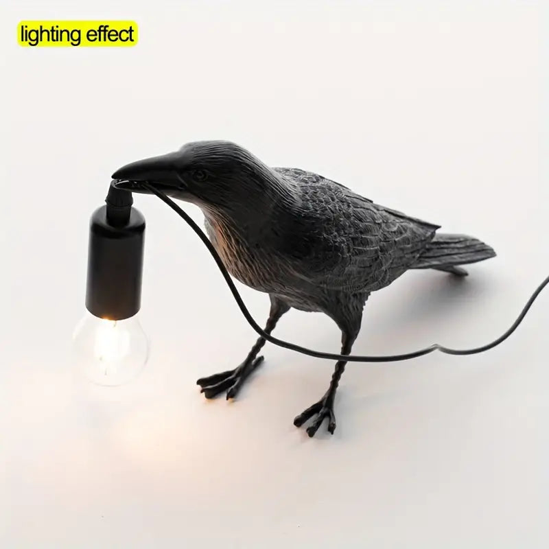 1pc Gothic LED USB Crow Lamp - With Antique Metal Claw