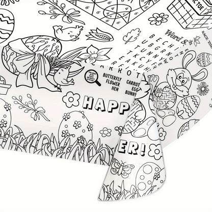Classic Easter Coloring Table Cover 274x137cm