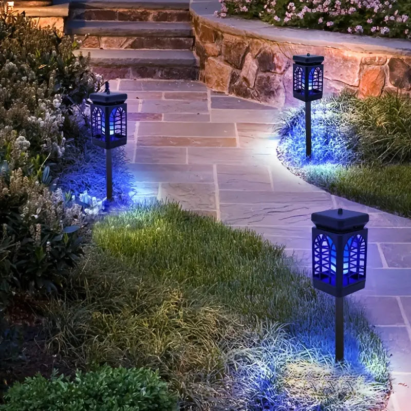 4Pcs Flame Flickering Solar Lantern | IP65 Waterproof Outdoor Lights