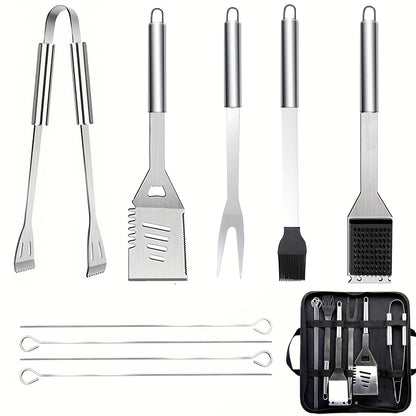 BBQ Grilling Stainless Steel Accessories Set (10pcs)