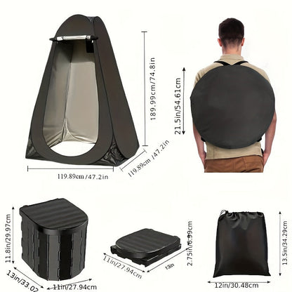 Portable Outdoor Toilet Kit with Privacy Tent