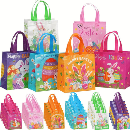 Easter Gift Bags Rabbit Egg Print Tote (30pcs)
