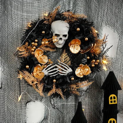Gothic Halloween Wreath Door Hanging Decoration
