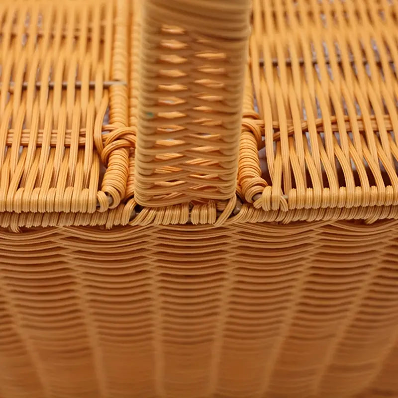 Handcrafted Rattan Picnic Basket for Outdoor Enthusiasts