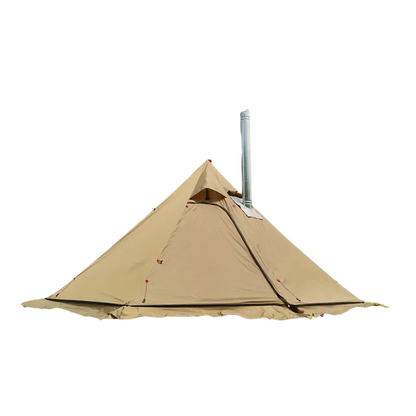 Ultra-Light 3.2m Diameter Four-Season Camping Pyramid Tent with Smoke Window