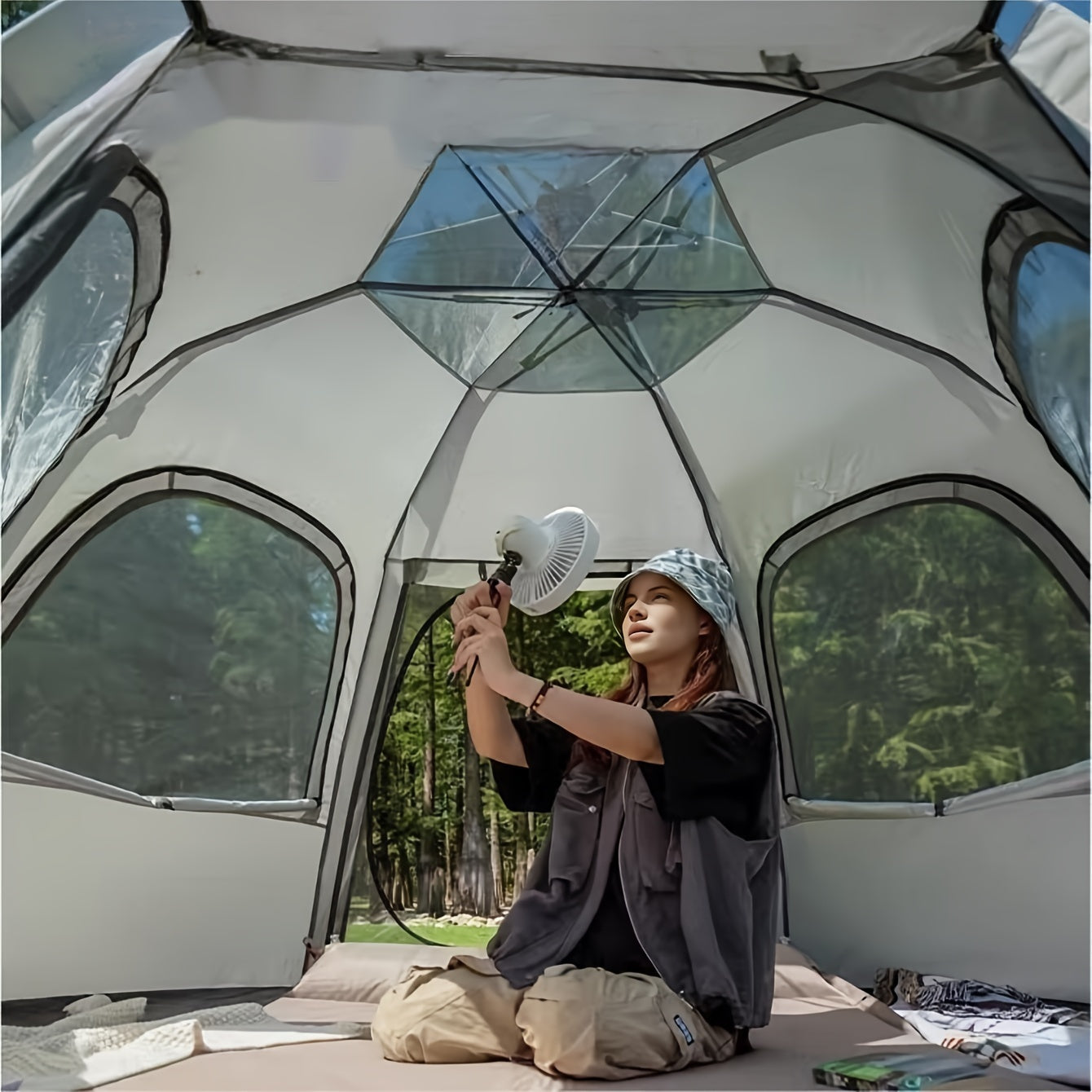 Hexagonal Quick Opening Outdoor Camping Tent 6-Person