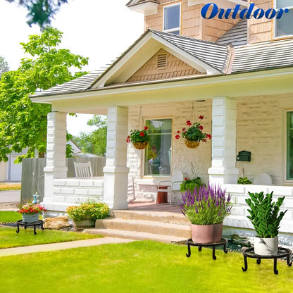 5-Pack Metal Plant Stands for Indoor and Outdoor Use