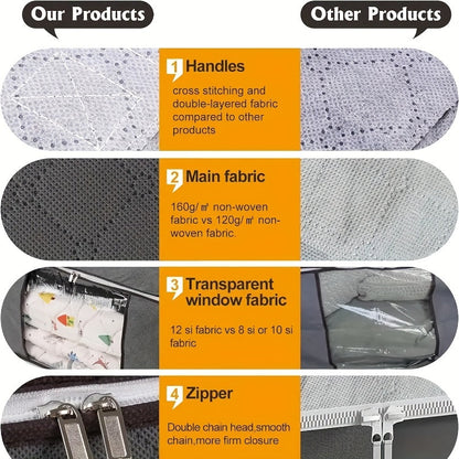 Clothes Storage Bags for Underbed Organization (10-Pack)