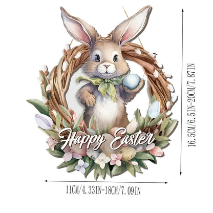 Easter Bunny Wreath Door Hanger for Holiday Decor