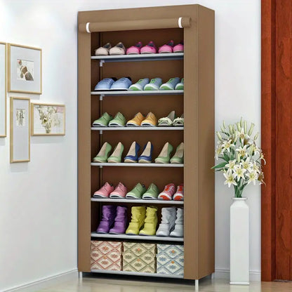 Safeguard your shoes with this dust-proof cabinet, keeping them clean and organized