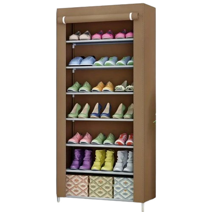 Safeguard your shoes with this dust-proof cabinet, keeping them clean and organized