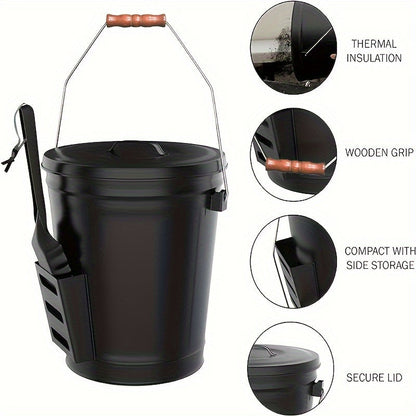 Galvanized Ash Bucket Set with Shovel