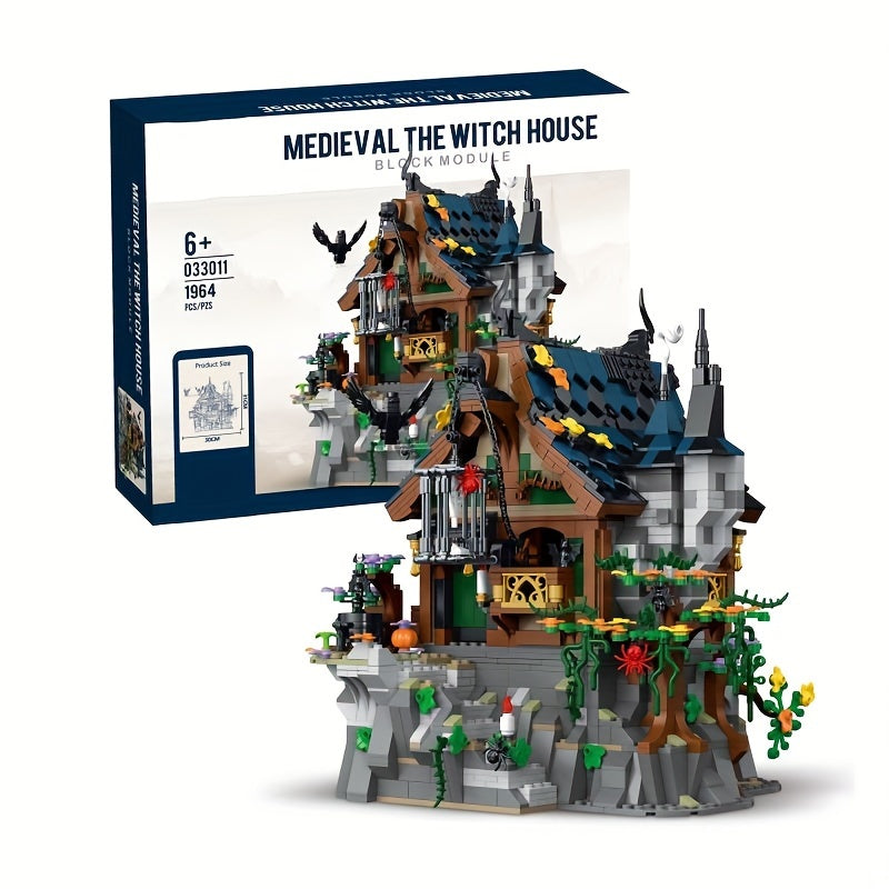 1964pcs Enchanted Medieval Witch House - LED Light-Up