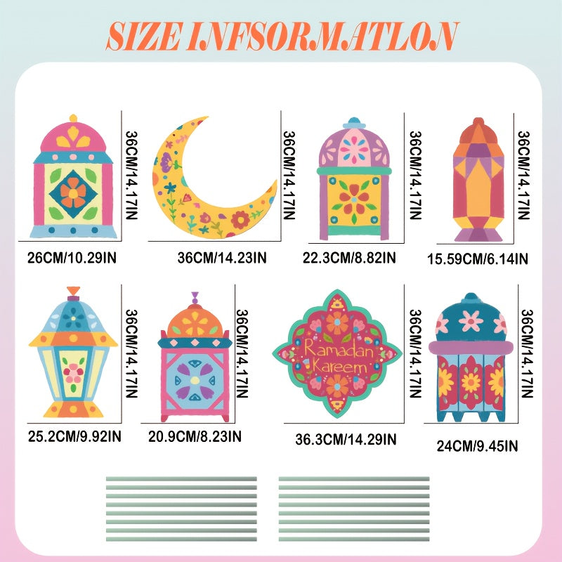 8-Pack Ramadan Garden Stakes Outdoor Lawn Signs