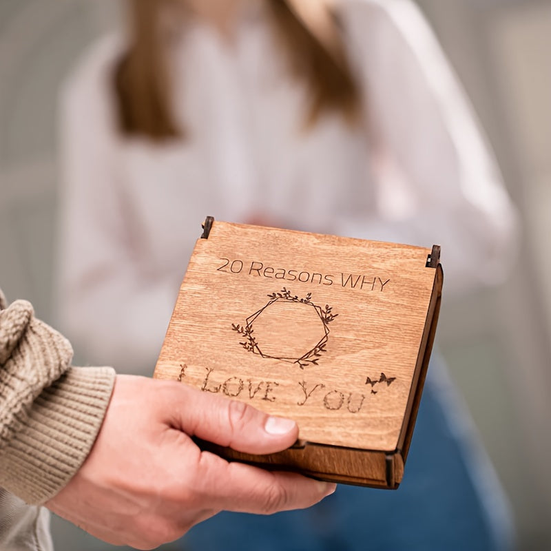 20 Reasons Why I Love You Wooden Heart Puzzle