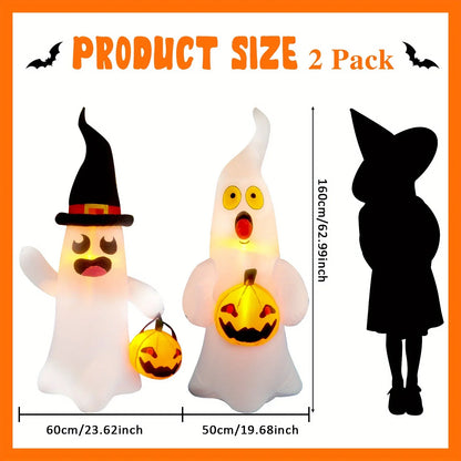 Giant Inflatable Ghost Halloween Yard Decoration (4 ft)
