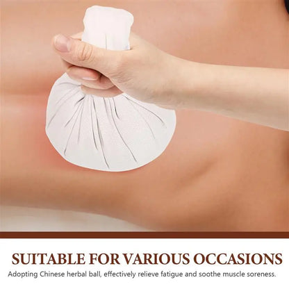 2pcs Herbal Massage Pouches Spa Compress Balls White