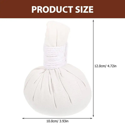 2pcs Herbal Massage Pouches Spa Compress Balls White