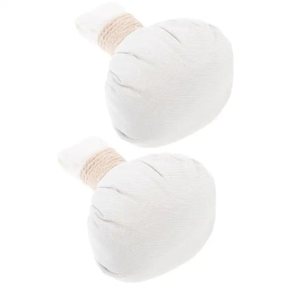 2pcs Herbal Massage Pouches Spa Compress Balls White