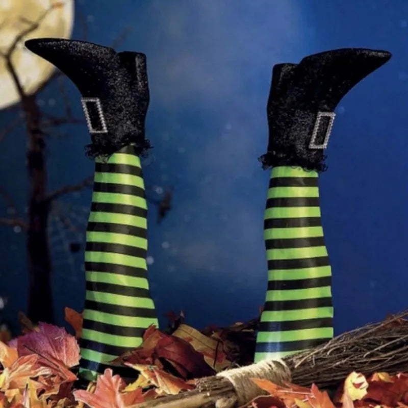 Halloween Evil Witch Legs Yard Stake