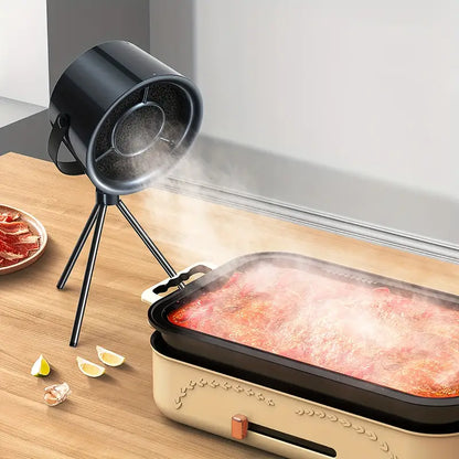 Compact Rotisserie Range Hood with Hot Pot Fume Removal - White