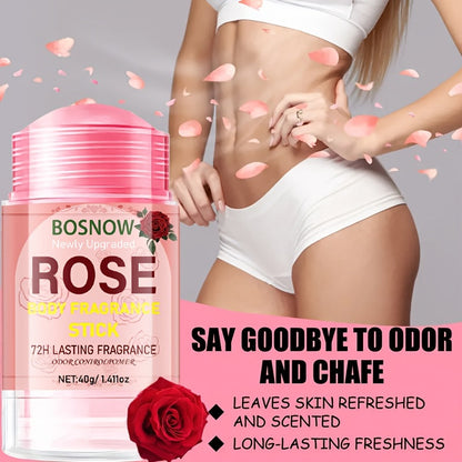 Rose Body Fragrance Stick Long-Lasting Floral Scent