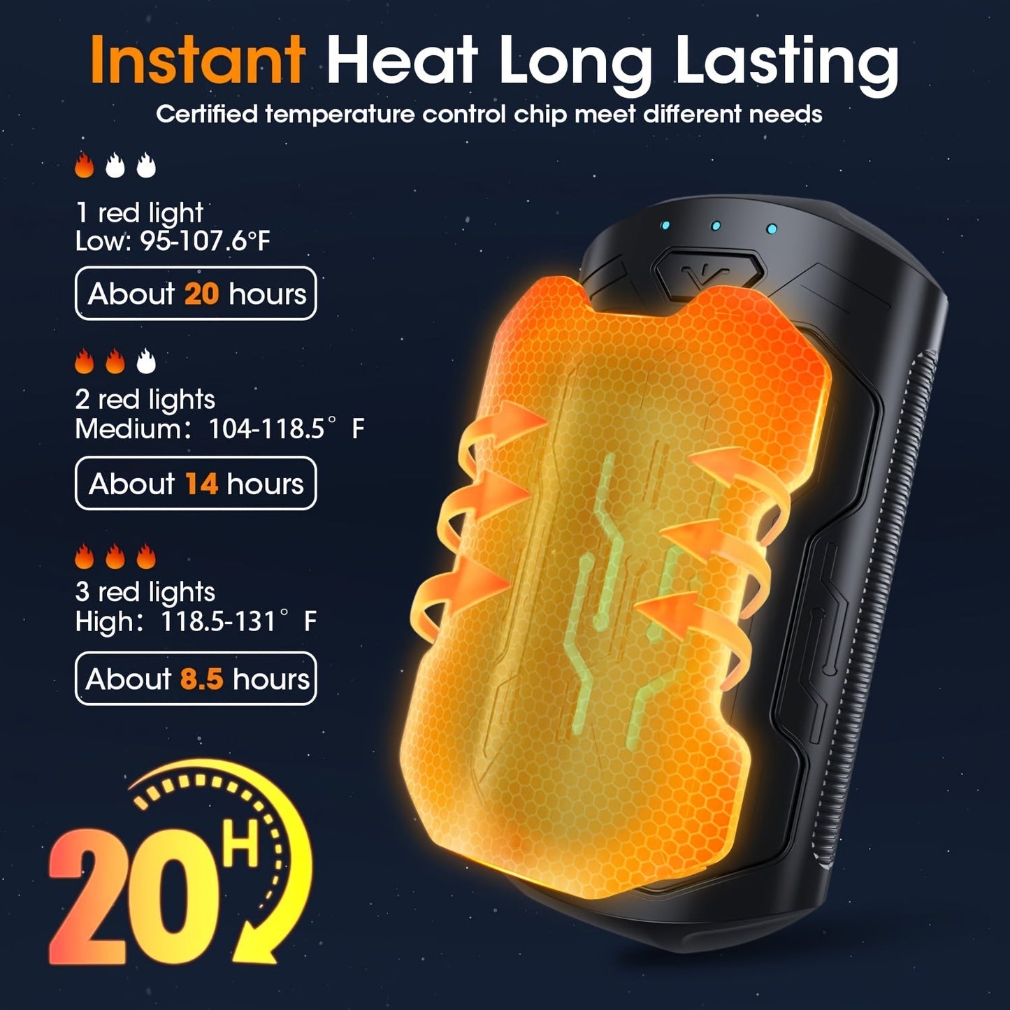 Rechargeable Pocket Hand Warmers (2-Pack)