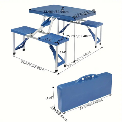 Folding Camping Table with Storage Mesh