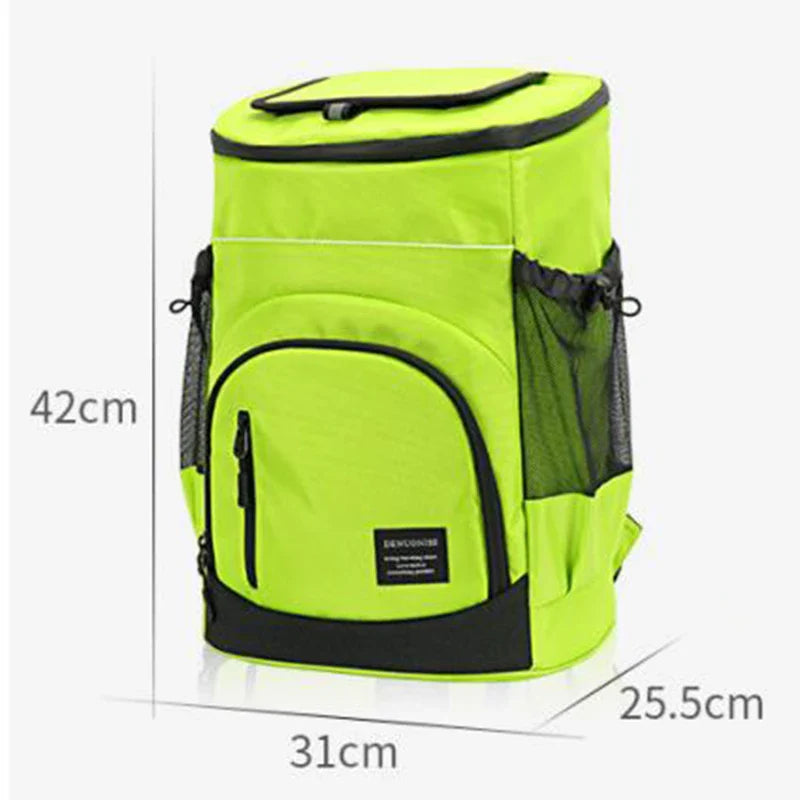 Insulated Cooler Backpack for Travel and Beach (Green)