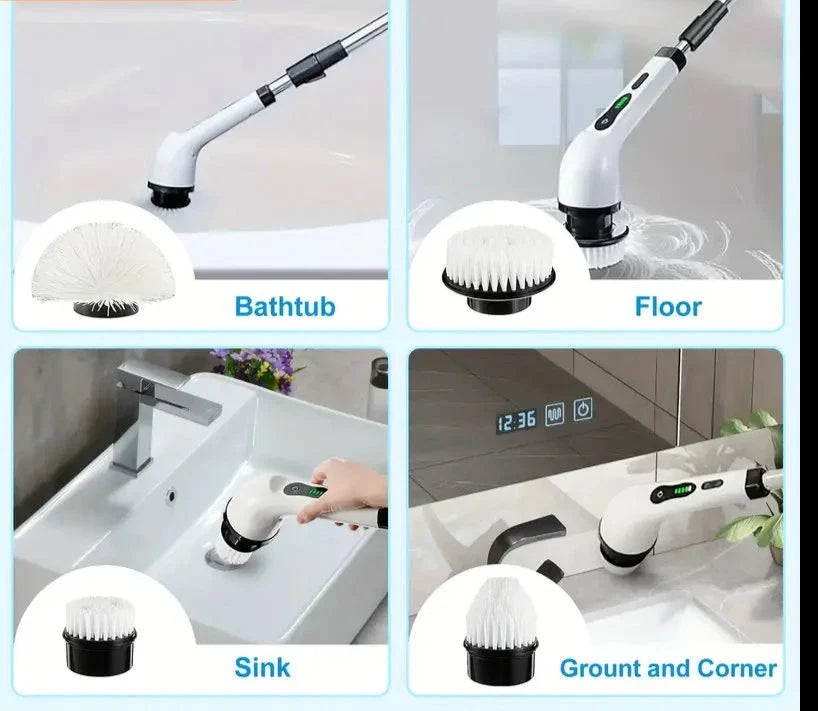 Electric Rotary Floor Scrubber with Replaceable Brush Heads