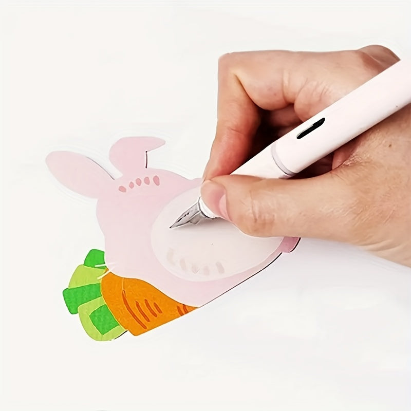 Pink Bunny Lollipop Paper Cards Easter Decorations (50pcs)