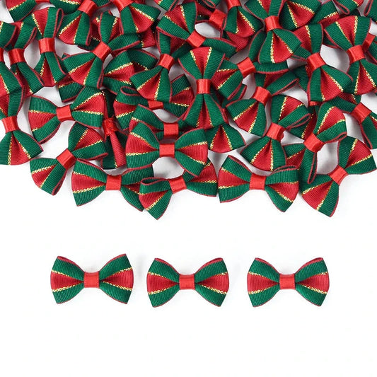 Handmade Christmas Satin Ribbon Bows
