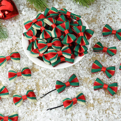 Handmade Christmas Satin Ribbon Bows