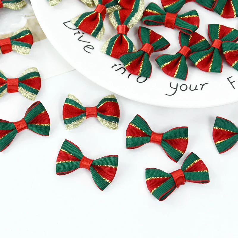 Handmade Christmas Satin Ribbon Bows