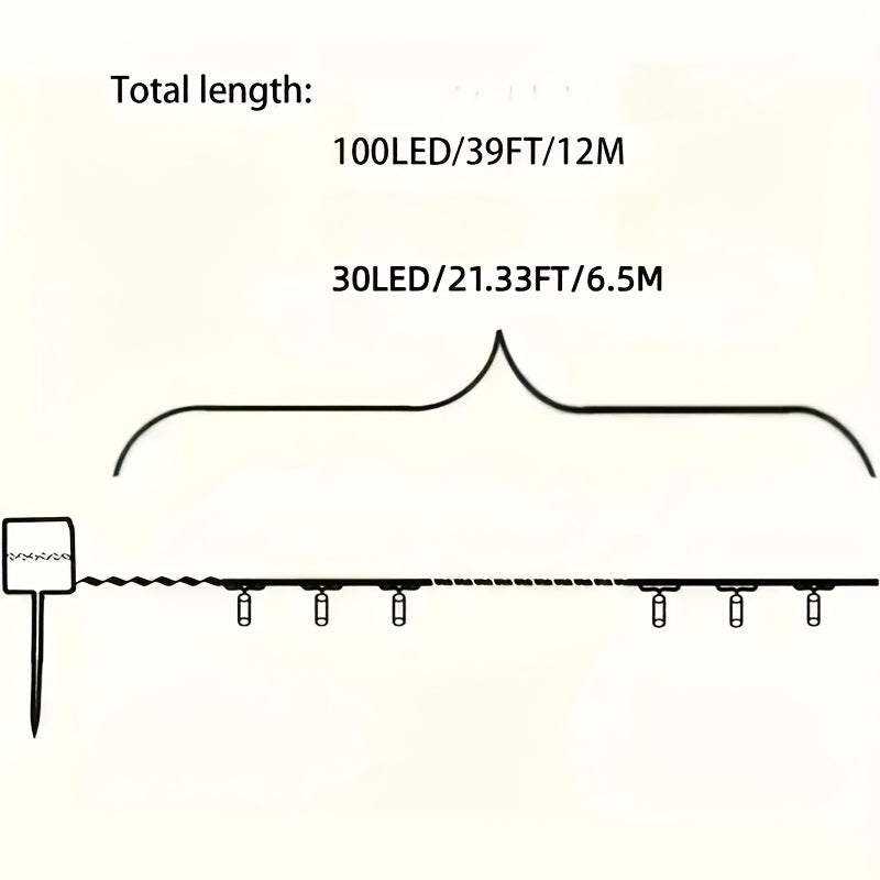 Halloween Solar String Lights Lithium Battery Outdoor Decor