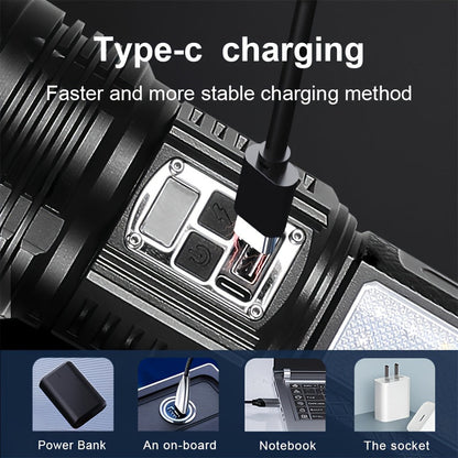 Camping Flashlight Long Range LED Rechargeable