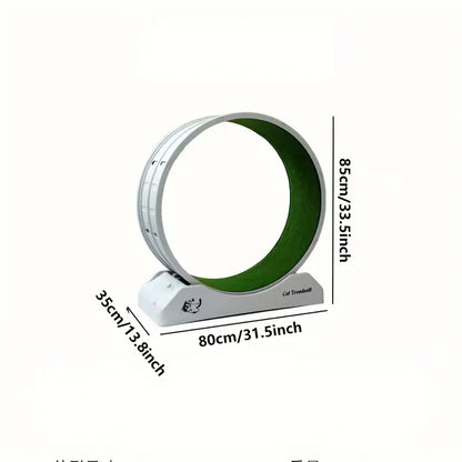 Pet Fitness Wheel - Interactive Treadmill for Cats and Dogs Grey