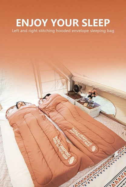 Warm Oval Sleeping Bag with Hat