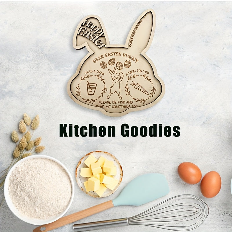 Easter Bunny Wooden Tray Centerpiece Rustic Decor
