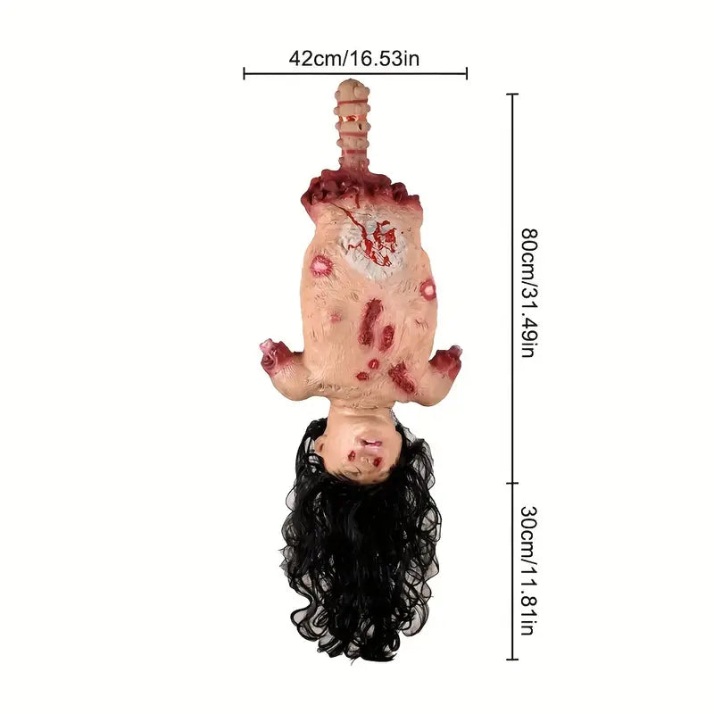 Hanging Doll - with Long Black Hair