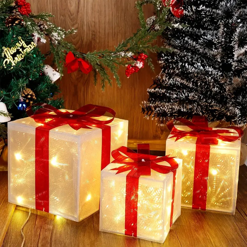 Enchanted Glow: Illuminated Christmas Gift Boxes