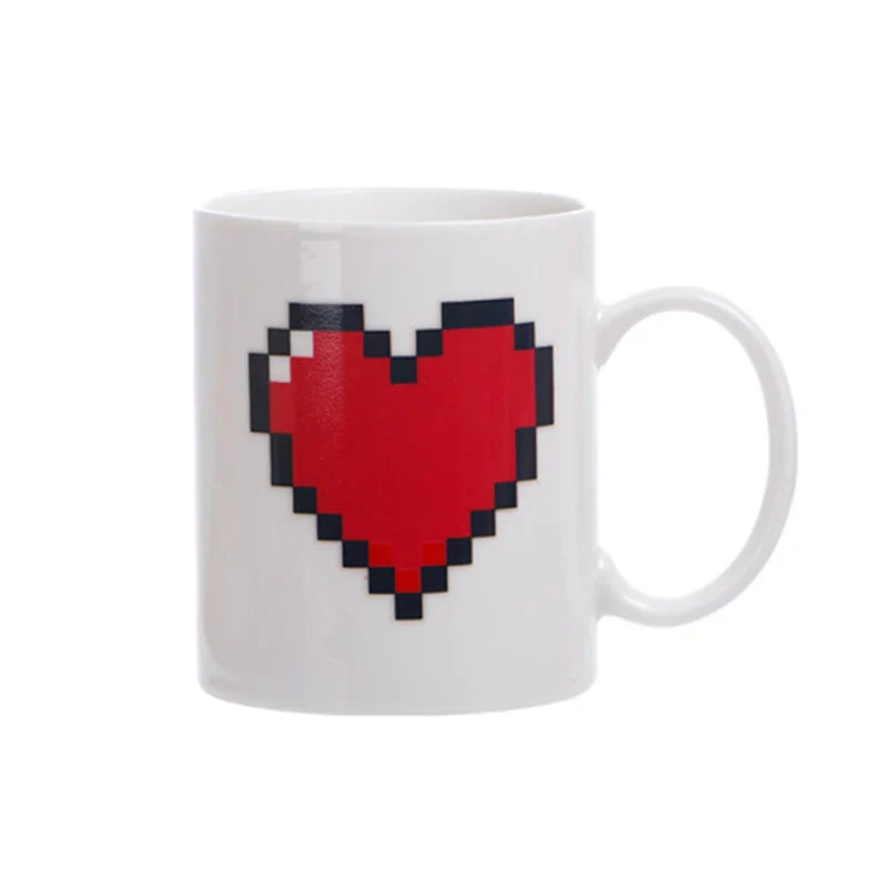 330ML Peach Heart Color-Changing Ceramic Mug