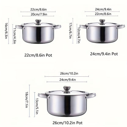 Cookware Stainless Steel Pot Set with Lids (10pcs)