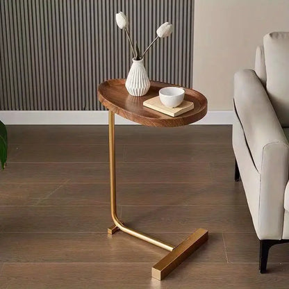 Crafted with precision, this wood grain side table is a work of art