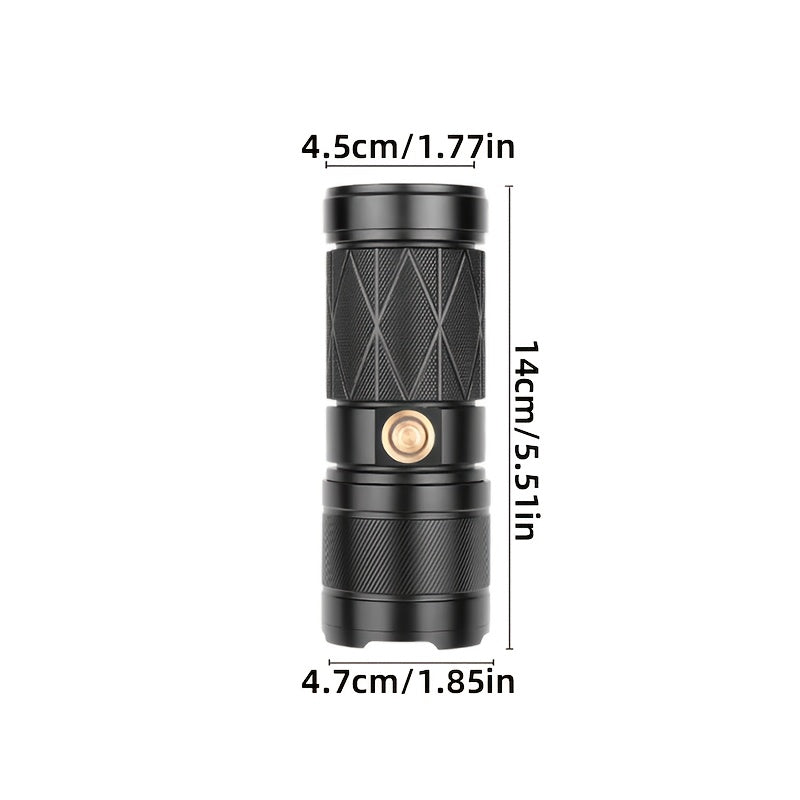 Tactical Flashlight Rechargeable Zoomable 8 Modes