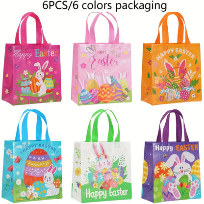 Easter Gift Bags Rabbit Egg Print Tote (30pcs)