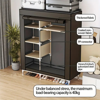 Modern Clothes Storage Wardrobe with Dustproof Cover