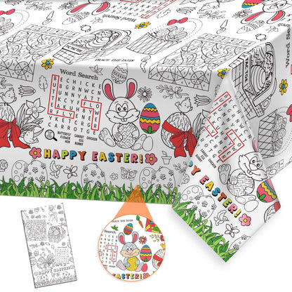 Classic Easter Coloring Table Cover 274x137cm