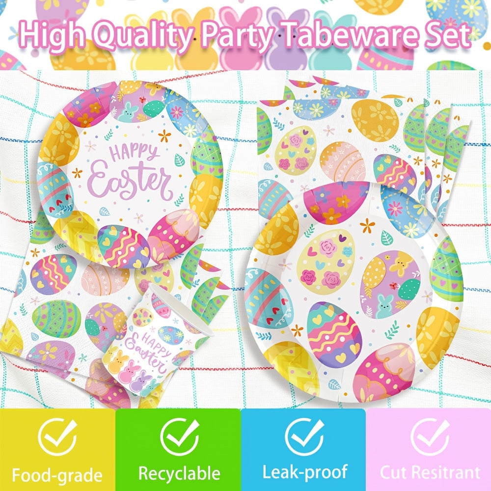 140pcs Easter Party Supplies Set for 20 Guests